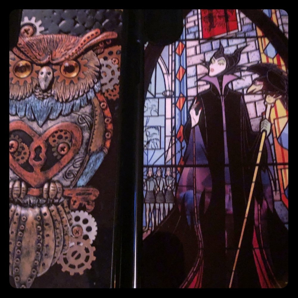 IPhone X hard case Maleficent & Owl steampunk